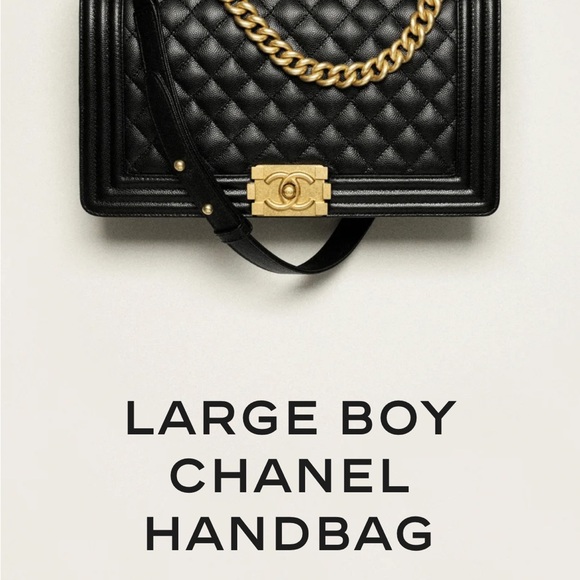 CHANEL Black Boy Flap Bag size Large Gold Tone Bag - New full set microchip - Picture 1 of 10